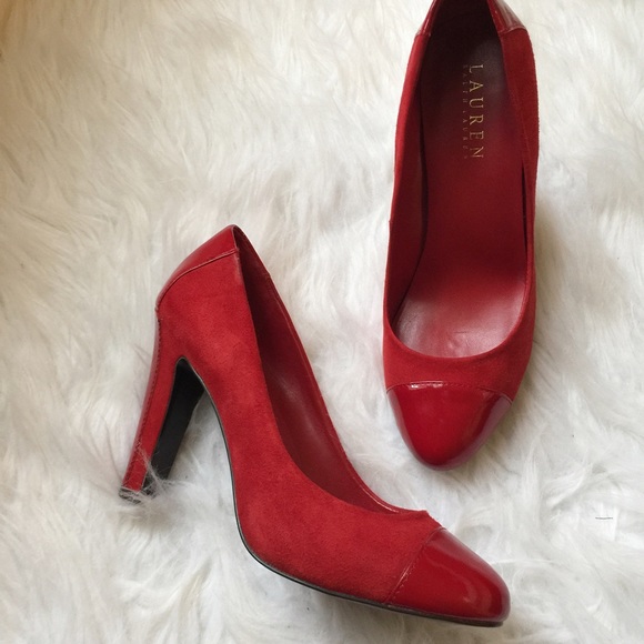 ralph lauren red pumps